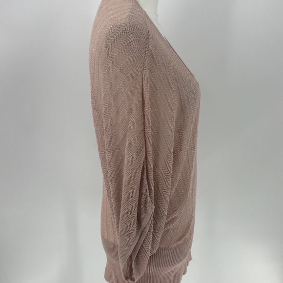 Jennifer Lopez light dusty pink oversized lightweight top silver sparkle - Picture 12 of 14